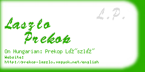 laszlo prekop business card